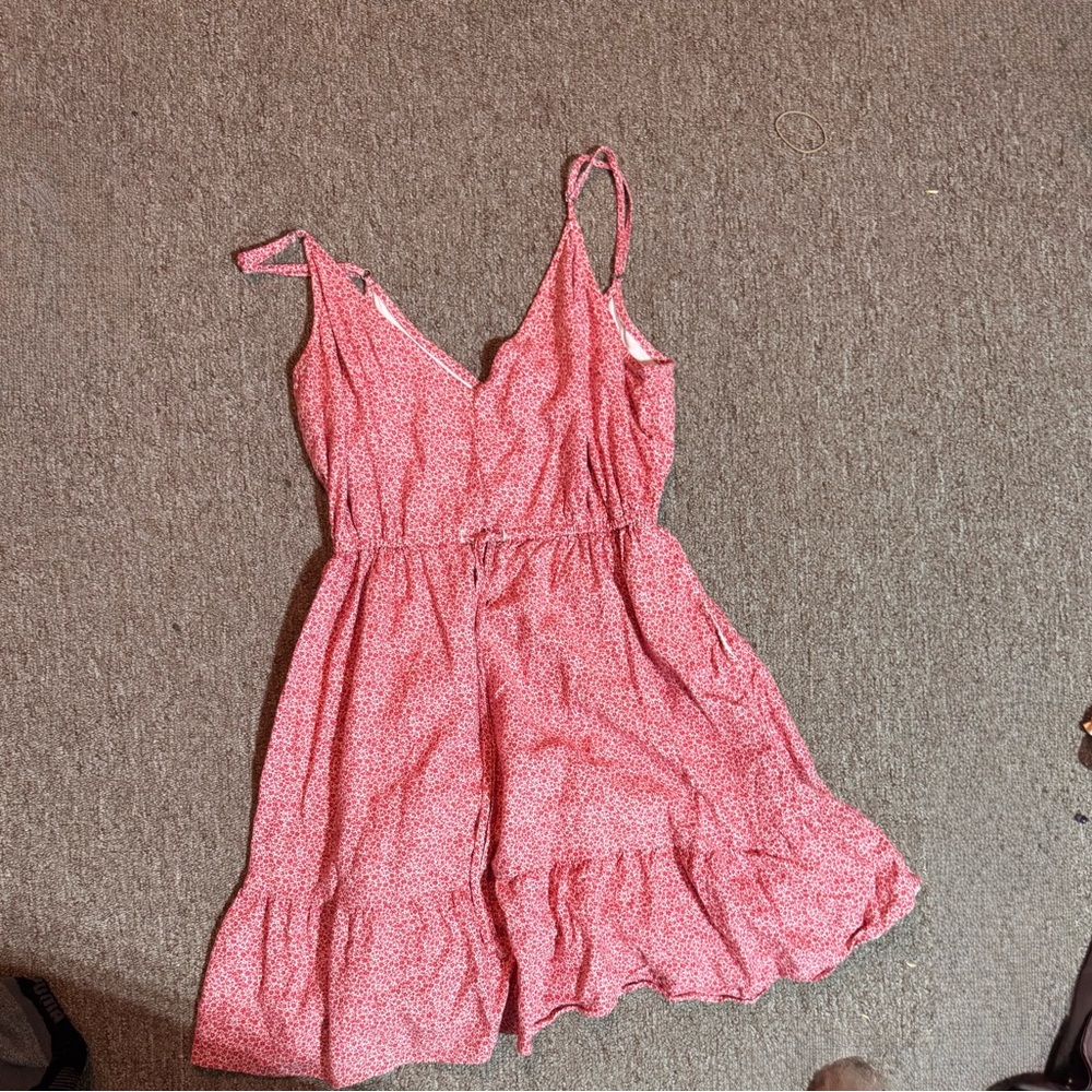 Abercrombie & Fitch Red Floral Mini Dress (Size L)